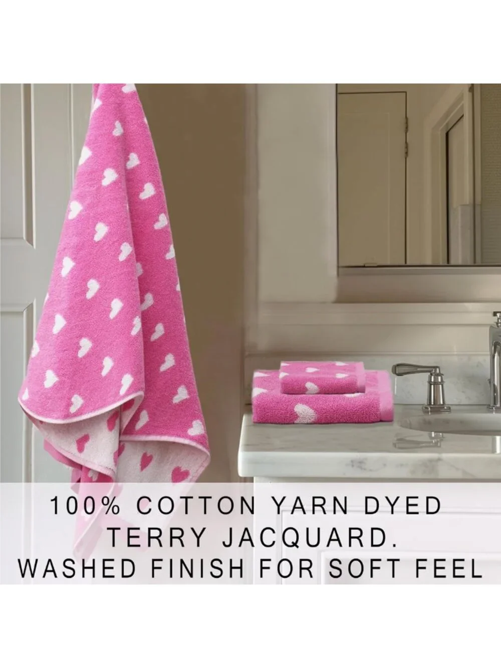 6-Piece Kids Towel Set - Soft 100% Cotton Jacquard Bath Towels for Fun Bathrooms